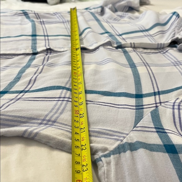 Express Plaid Peplum Ruffle Top - Picture 9 of 11